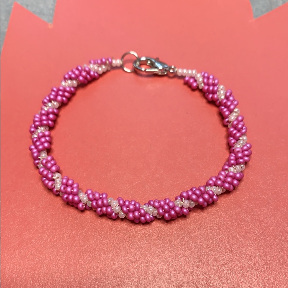 Spiral beaded bracelet